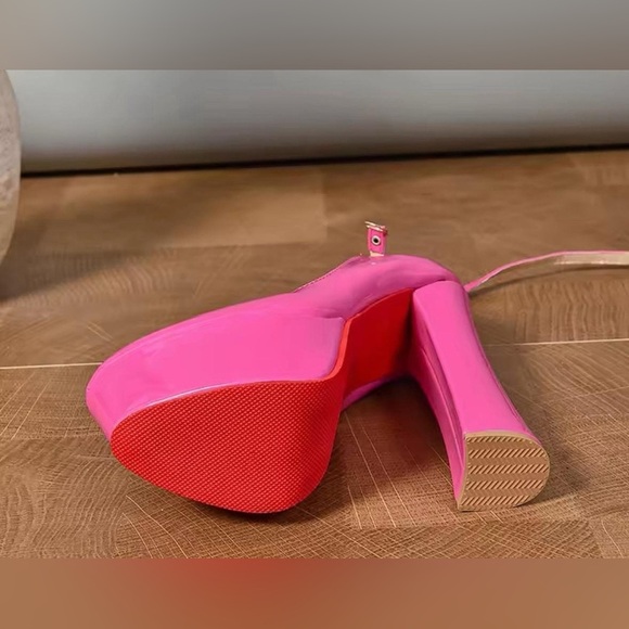 Sissy CD TS Pumps Women 5.5cm Platform 16cm Super High Chunky Heels 5-15 Plus - Picture 6 of 8